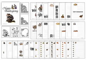 Free Thanksgiving Notebooking Pages