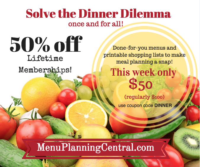 Menu Planning Central 50% off sale