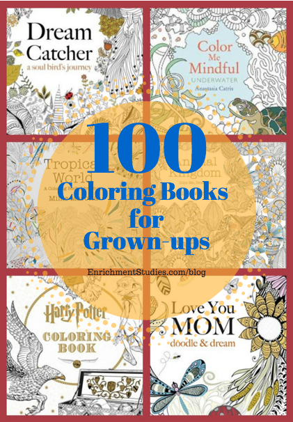 100 coloring books for grown ups