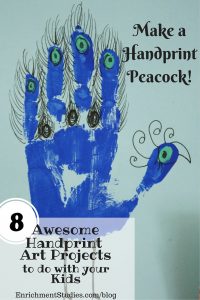 Make a Handprint Peacock Painting