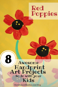 Red Poppies Handprint Art Project