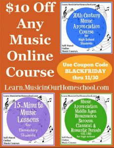Music in Our Homeschool Black Friday Sale